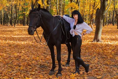 Прогулка на лошадях осенью - 72 фото
