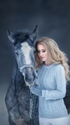 С лошадью зимой фотографии