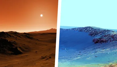Фото с Марса - ФЕЙК? Какой же там цвет неба - красный или голубой?  Разбираемся! | К мечтам! | Дзен