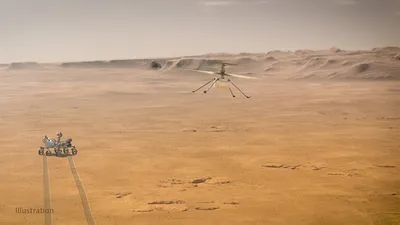 Звуки и видео с Марса: марсоход Perseverance заснял полёт Ingenuity