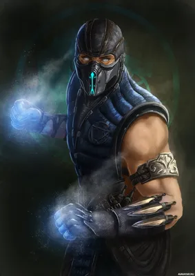 Игры, Mortal Kombat, Саб-Зиро. Картинка размером 811x1148px