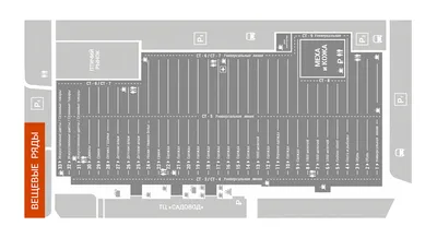 Схема рядов и линий на рынке Садовод в Москве