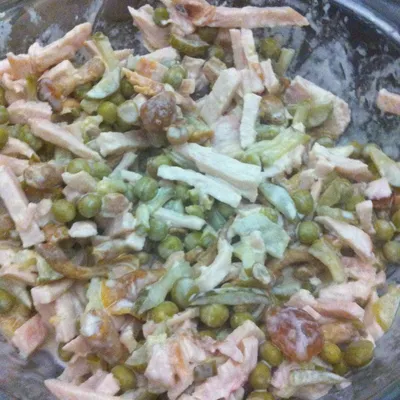 Салат из копченой курицы за пять минут, рецепт с фото и видео — Вкусо.ру