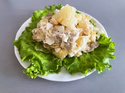 Салат с курицей и ананасом слоями - пошаговый рецепт с фото на Повар.ру