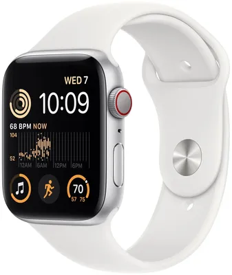 Смарт-часы Apple Watch Series SE Gen 2 44 мм Aluminium Case, silver, купить  в Москве, цены в интернет-магазинах на Мегамаркет