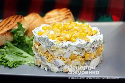 Салат с копченой курицей, корейской морковью и кукурузой. - YouTube