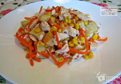 Салат с копченой курицей и овощами - Доставка на дом в Одинцово — пиццерия  Capricia