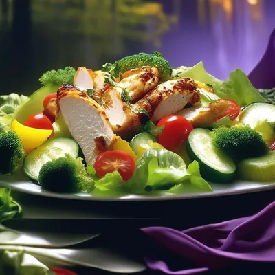 Азиатский салат из курицы с овощами | Кулинарные рецепты с фото пошагово
