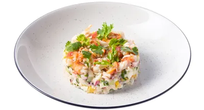 Крабовый салат, пошаговый рецепт с фотографиями – Советская кухня: Салаты.  «Еда»