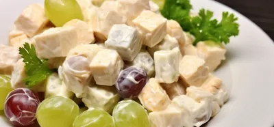 Салат с виноградом, курицей и сельдереем - пошаговый рецепт с фото на  Повар.ру