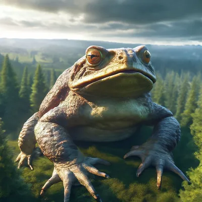 Огромная, гигантская жаба исполинских …» — создано в Шедевруме