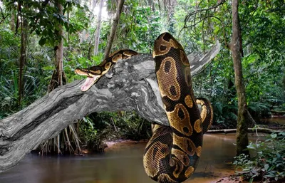 черный петух змея фото, 3d королевская кобра черная змея самая длинная  ядовитая змея в мире, Hd фотография фото фон картинки и Фото для бесплатной  загрузки