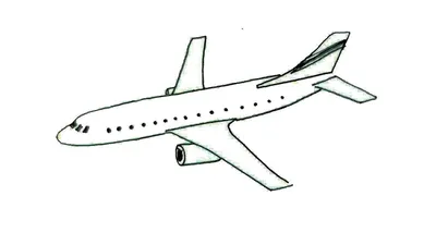 Самолет рисунок простой - 62 фото
