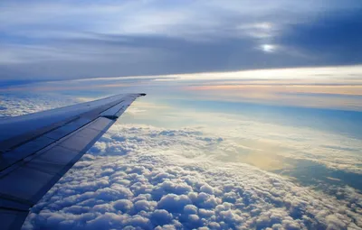 Обои небо, облака, полет, самолет, крыло картинки на рабочий стол, раздел  природа - скачать