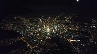 Москва с самолета | Пикабу