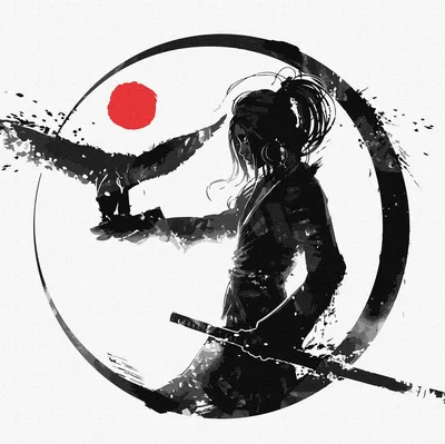 Картина по номерам - Дочь самурая (KHO5057)
