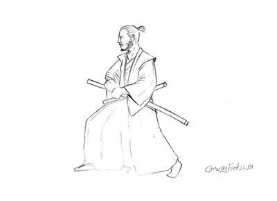 Как нарисовать самурая | DRAWINGFORALL.RU