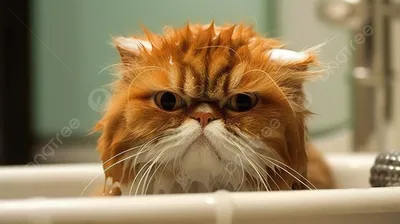 кот с кошачьей головой в ванной, кот самые смешные картинки фон картинки и  Фото для бесплатной загрузки