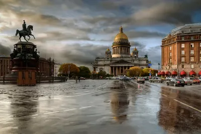 Осенняя пора в городе Санкт-Петербург | Обои для телефона