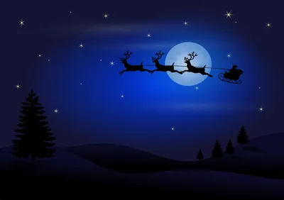 Санта Клаус и олени мультфильм PNG , плоская роль Санты, счастливого  Рождества, рождество PNG картинки и пнг рисунок для бесплатной загрузки