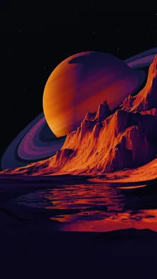 Обои арт сатурн сюрреалистичный, Сатурн, арт, планета, постер на телефон  Android, 1080x1920 картинки и фото бесплатно