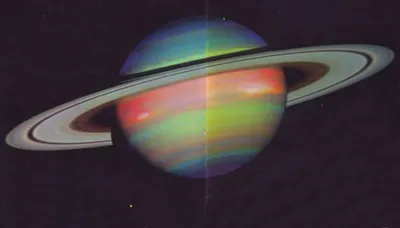 Картинка «Фото Сатурна в ИК диапазоне» - из статьи «Сатурн в инфракрасном  диапазоне» - Hypernova.ru