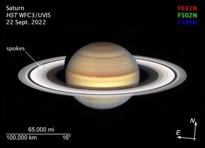 В кольцах Сатурна появилось нечто странное: это заметил космический  телескоп Хаббл (фото)