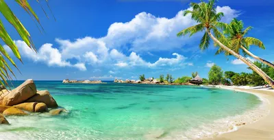 Обои на монитор | Красивые | сейшелы, острова, курорт, тропики, Индийский