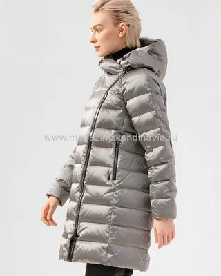 Женский пуховик DIXI COAT 288 974 цвет серебро.Финляндия