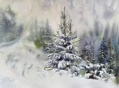 Белый снег в лесу - 74 фото