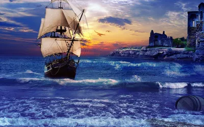Картинки с кораблями и парусниками в море (70 фото) » Картинки и статусы  про окружающий мир вокруг