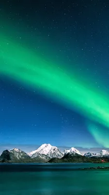 Обои северное сияние, Аврора, вода, атмосфера, зеленый на телефон Android,  1080x1920 картинки и фото бесплатно
