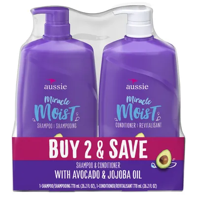 Aussie Miracle Moist Shampoo and Conditioner Hair Set, 26.2 fl oz -  Walmart.com