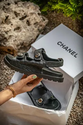 Женские босоножки Chanel Sandals (черные) молодёжная повседневная летняя  обувь J3473 top (ID#1652603611), цена: 2172.17 ₴, купить на Prom.ua
