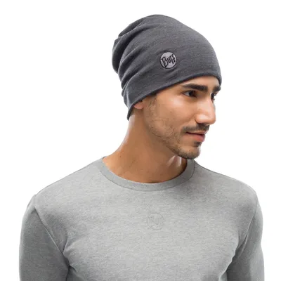 Шапка Buff Merino Heavyweight Hat Solid Grey – купить по цене 4190 руб,  магазин «Кант»