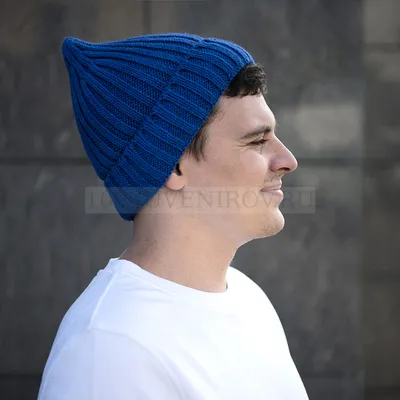 Купить Мужская шапка-бини 11097 MARHATTER тёмно-синий в Санкт-Петербурге