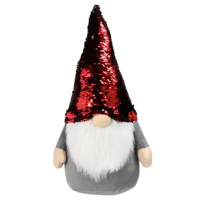Zaer Ltd. International 20 in. Tall Christmas Gnome Holding Small Tree with  Green Star Hat ZR218029 - The Home Depot