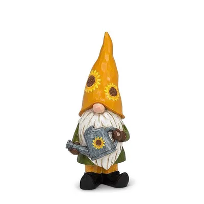 15\" Blue Hat Gnome Garden Statue with Blue Water Can on Hand | Garden and  Pond Depot