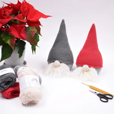 Oversized Red Gnome Hat with White Beard