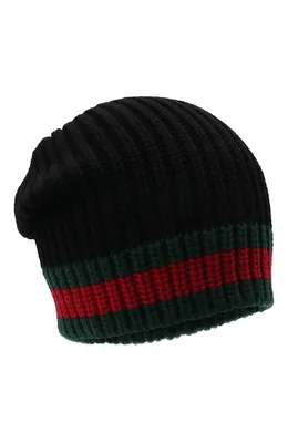 Gucci - Ivory Web Stripe Cotton Beanie Hat | Childrensalon