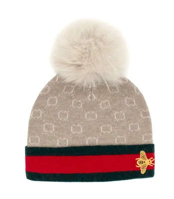 Gucci Stripe Knitted Wool Hat Black/Green/Red