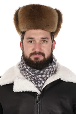 Купить шапку с козырьком из ондатры в интернет-магазине Город Шапок. Черный  цвет. Доступная цена - 4590 руб. | Москва