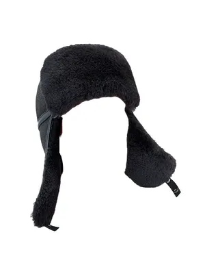Черная шапка-ушанка 496Mi купить по цене 5 990 р. в интернет-магазине  Albione в Москве и РФ