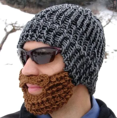 Необычная идея для вязания: забавная шапка с бородой | Конфитюр | Дзен