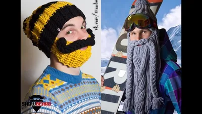 Вязаная Борода. Вязаная шапка с бородой. Knitted Beard. Knitted hat with  beard - YouTube