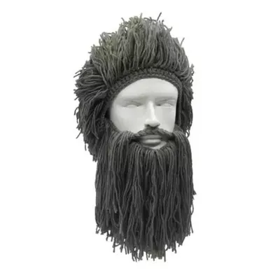 Оригинальная вязаная шапка \"Шлем с бородой\" | купить в Подарки.ру