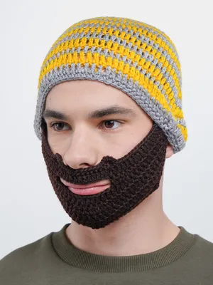Шапка с бородой купить по цене 350 ₽ в интернет-магазине KazanExpress