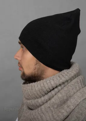 Вязанная шапка и борода для зимы