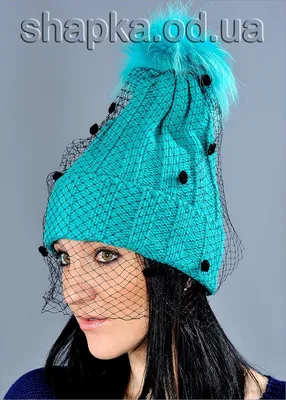 Красивая женская черная шапка со стразами и вуалью Candi от Kamea Польша.  (ID#172981270), цена: 495 ₴, купить на Prom.ua