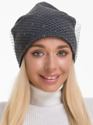 Женская шапка с вуалью арт. 6822 | Головные уборы — шапки, кепки, береты,  шарфы, изделия из меха. Купить в Одессе.